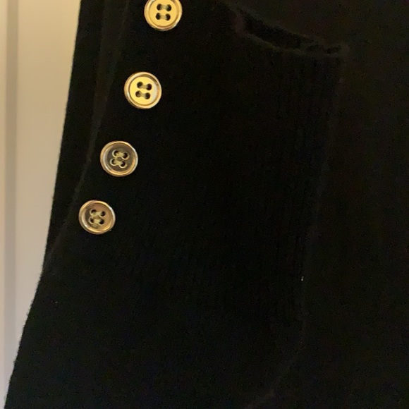 Black V neck button cardigan - Picture 4 of 4